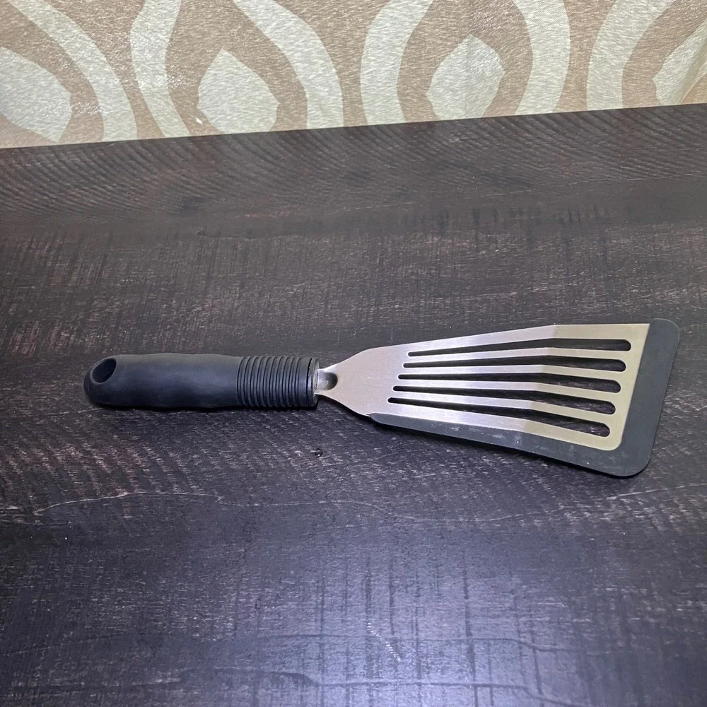 Farberware Slotted Spatula Turner Metal Head Black Handle Kitchen Utensil